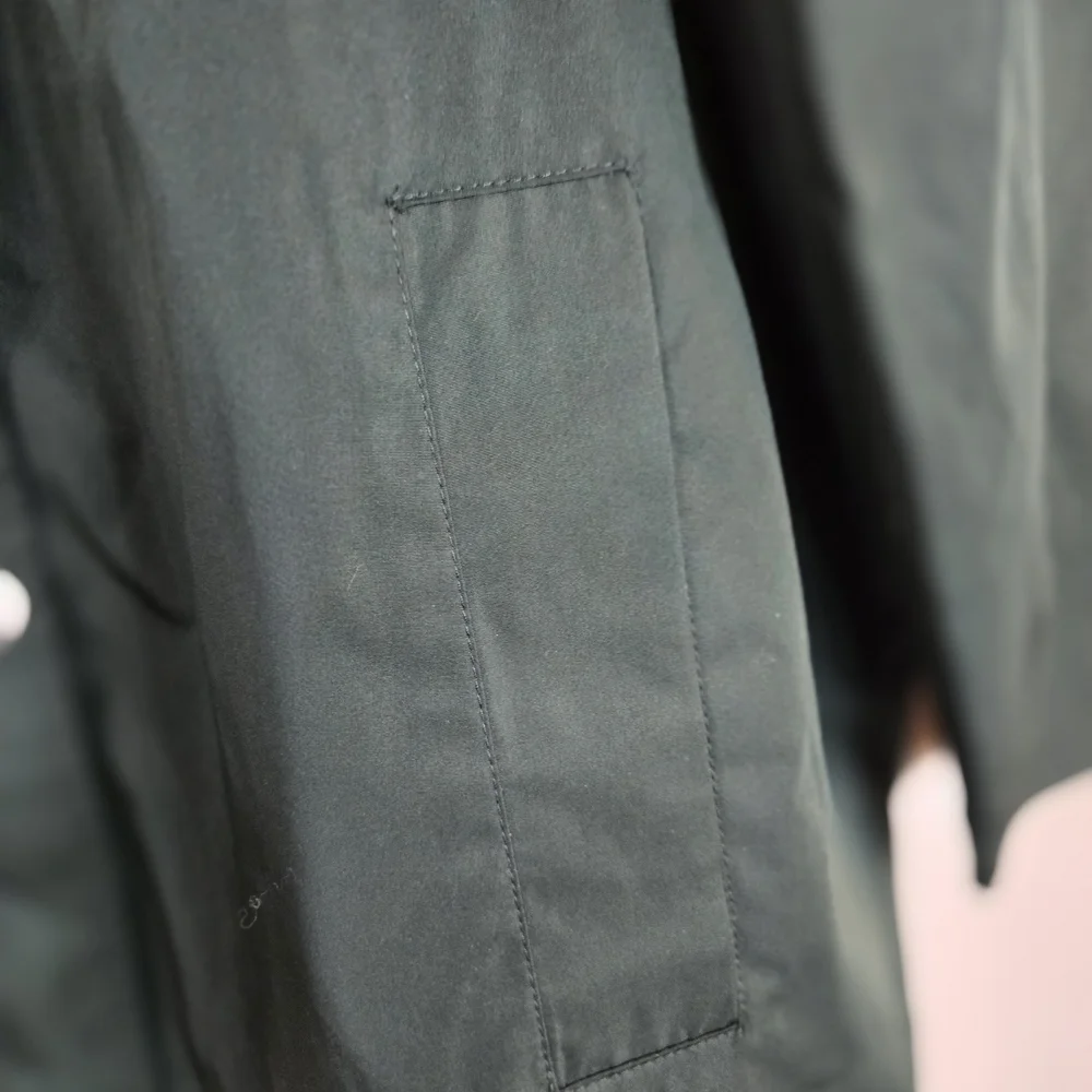 TIME and TRUE Women's Size XL Green Hooded Rain/Trench Jacket - Picture 6 of 13